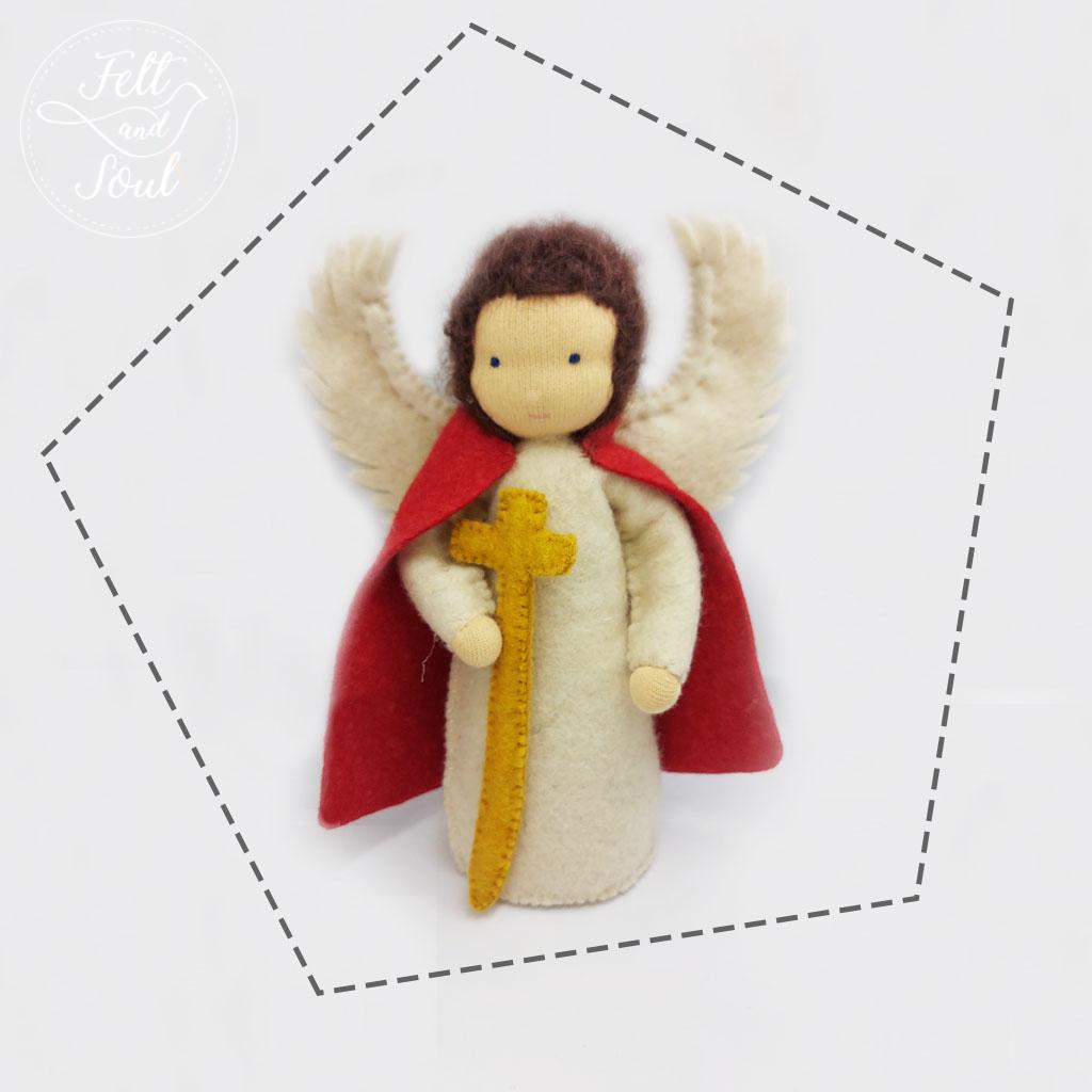 Szent Mihály gyapjú filc figura letölthető szabásminta